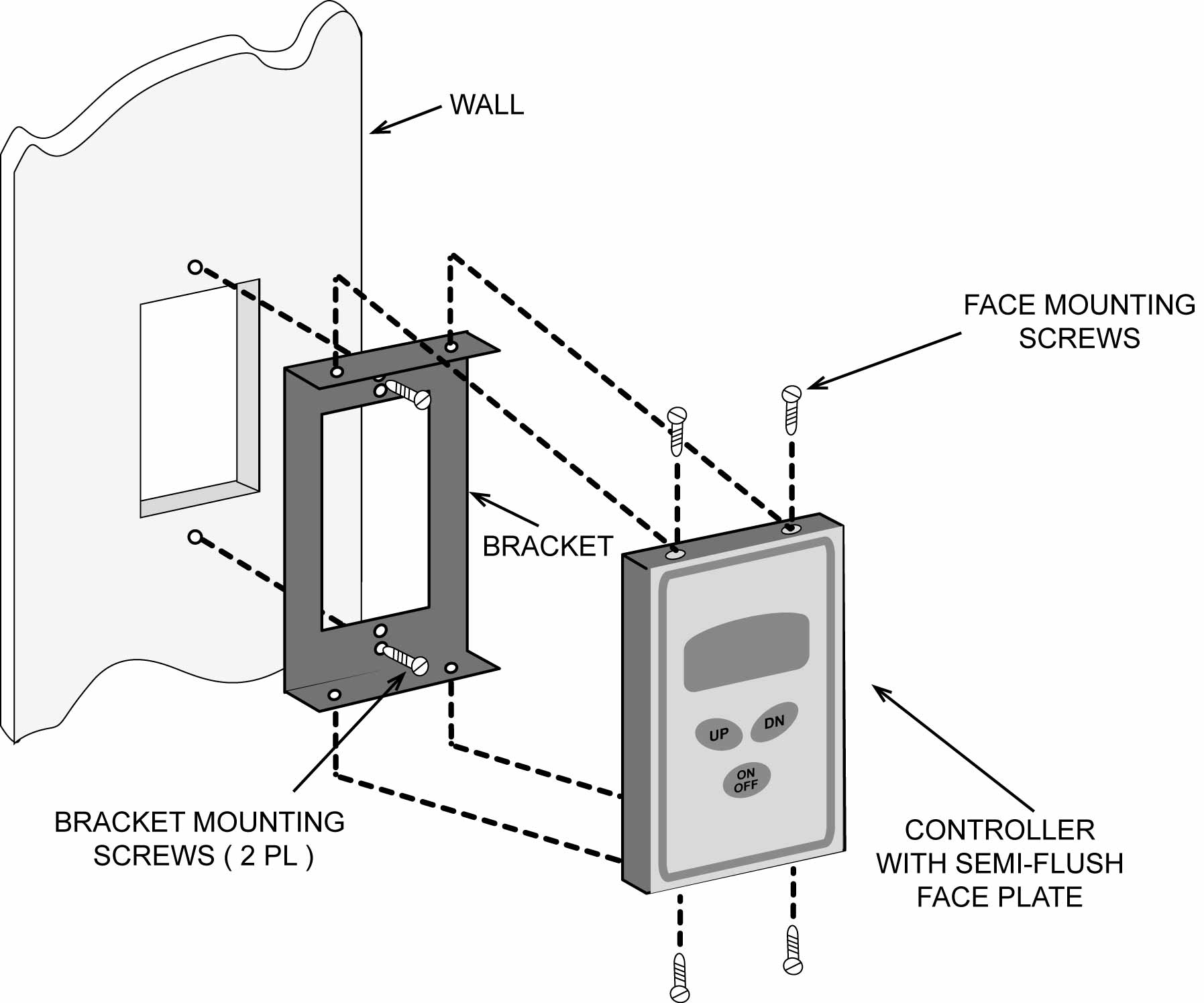 Digital Thermostat Semi-Flush mounting