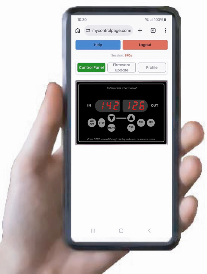 Sauna WiFi Control via Smart Phone